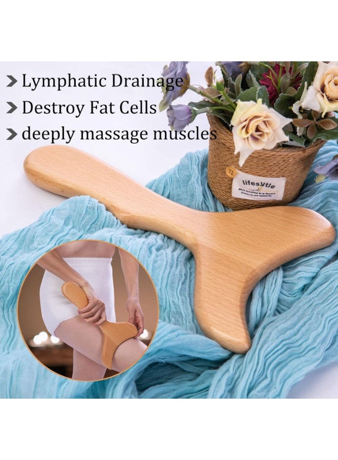 6-في-1 أداة تدليك العلاج الخشبي ، مجموعة العلاج الخشبي ، أداة الكشط الخشبية ، حبل الأسطوانة التدليك الخشبي لتشكيل ومكافحة الدهون - Image 3